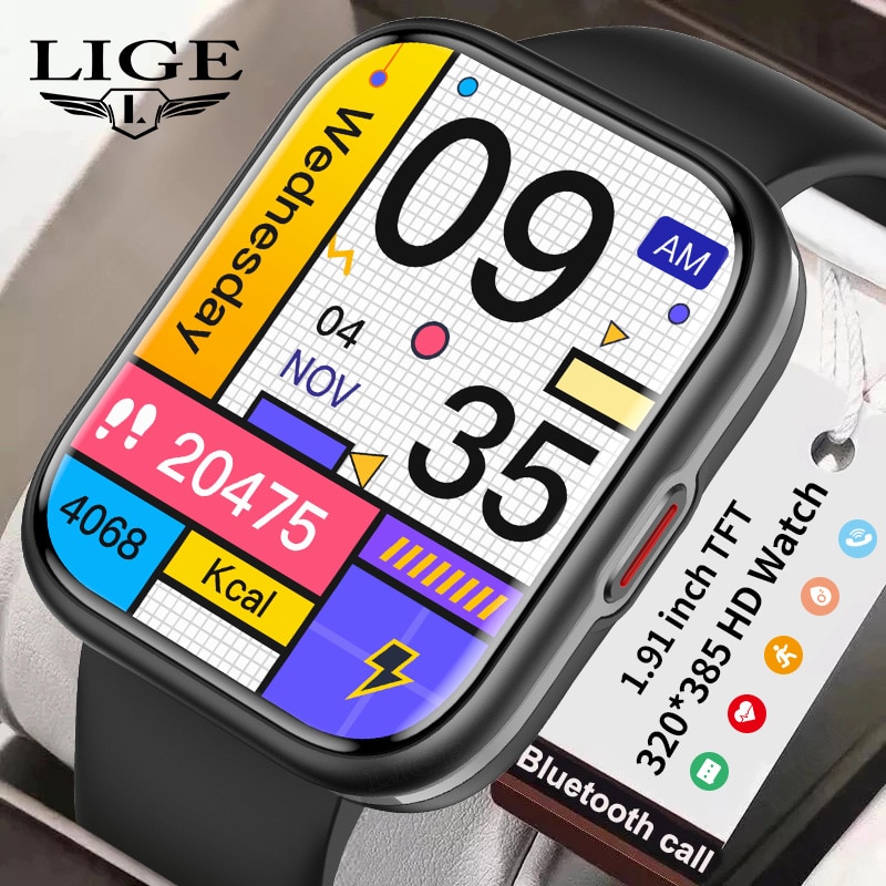 Lige 2023   ̾  ȭ  Ʈ ġ Smartwatch    ð  